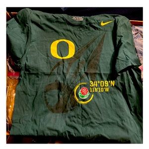 Nike Oregon Ducks Football Rose Bowl - Green Cotton Mens - XL
